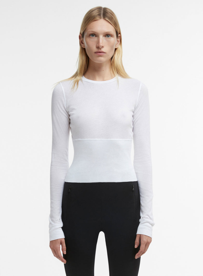 Crop Fitted Long Sleeve Tee